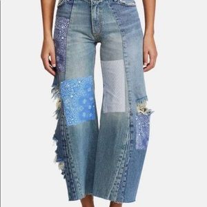 Free people patchwork denim